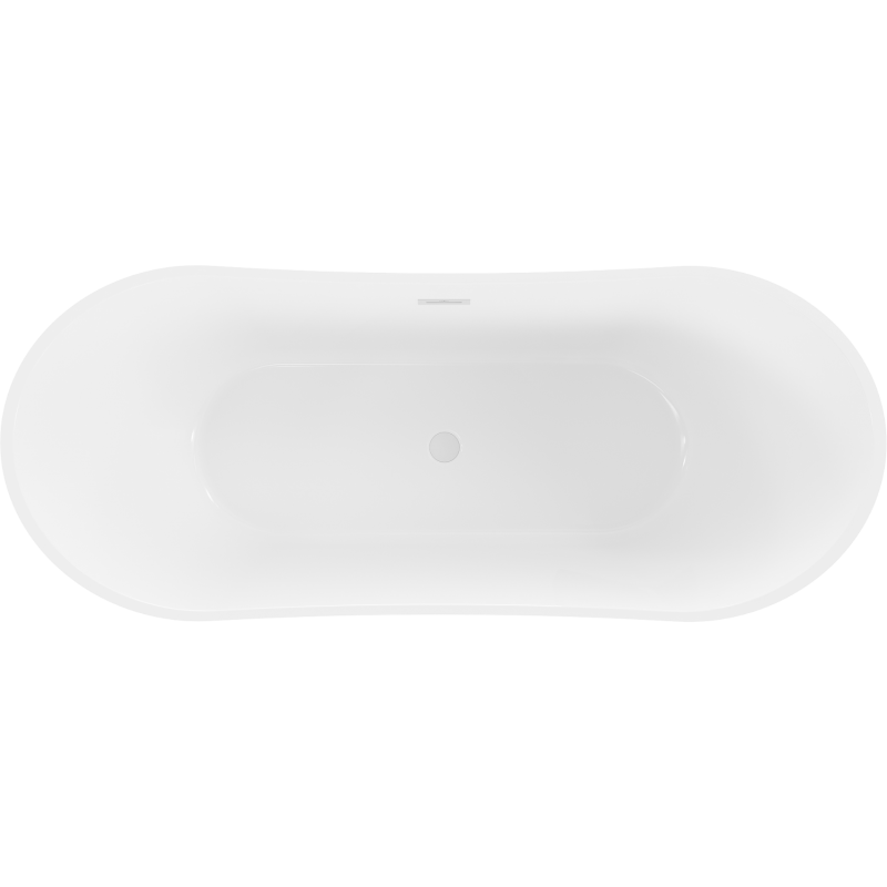 Mexen Celia freistehende Badewanne 170 x 75 cm, weiß/schwarz, weißer Überlauf - 52331707575-20