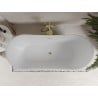 Mexen Celia freestanding bath 170 x 75 cm, white/black, gold overflow - 52331707575-50