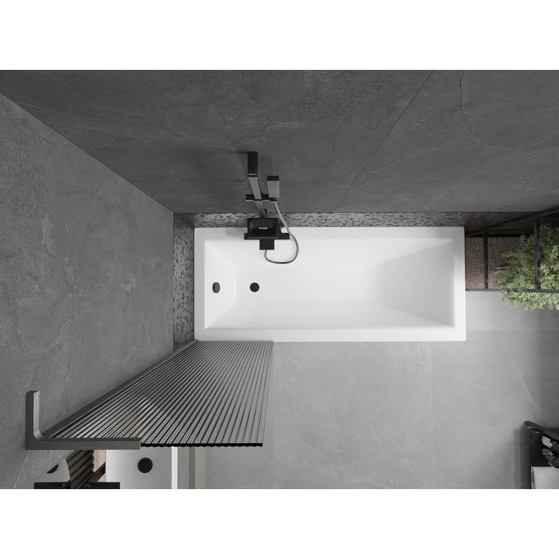 Mexen Next L pantalla de bañera de 1 hoja 50 x 150 cm, rayas, gris arma cepillado - 895-050-000-03-09-66