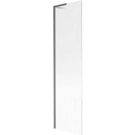 Mexen Next L duschvägg 1-faldig 50 x 150 cm, ränder, borstad gun gray - 895-050-000-03-09-66