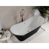 Mexen Celia freestanding bath 170 x 75 cm, white/black, overflow rose gold - 52331707575-60