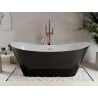 Mexen Celia freestanding bath 170 x 75 cm, white/black, overflow rose gold - 52331707575-60