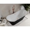 Mexen Celia baignoire autoportante 170 x 75 cm, blanche/noire, évacuation en laiton brossé - 52331707575-65