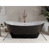 Mexen Celia baignoire autoportante 170 x 75 cm, blanche/noire, évacuation en laiton brossé - 52331707575-65