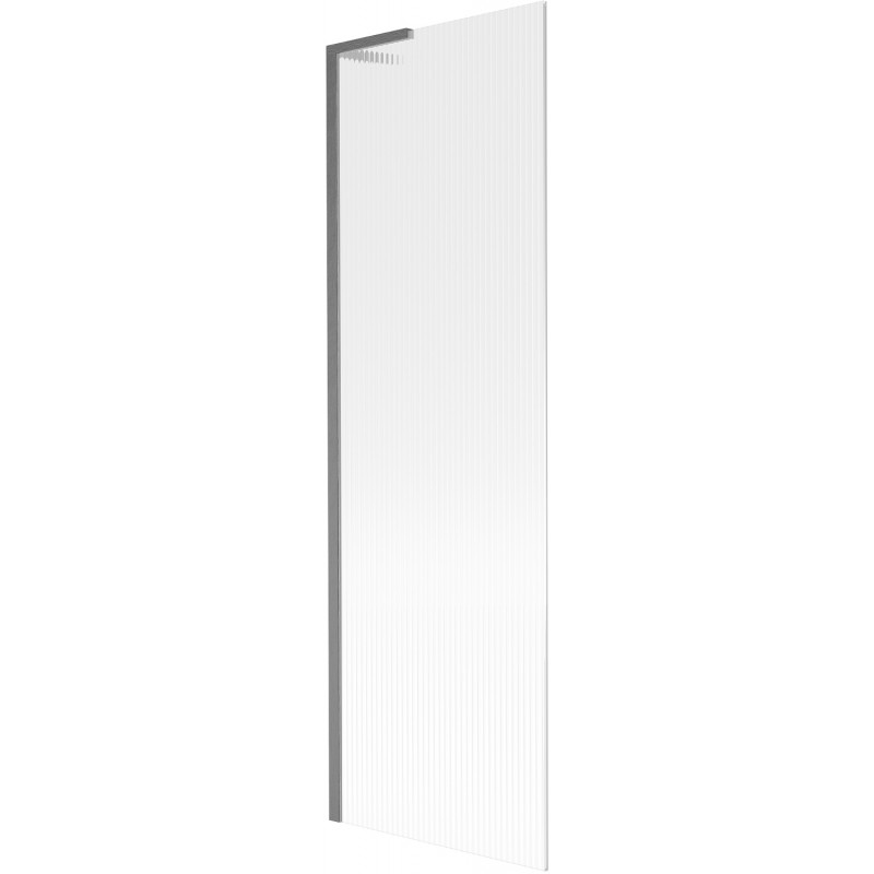 Mexen Next L 1-wing Bath Screen 60 x 150 cm, Stripes, Gun Gray Brushed - 895-060-000-03-09-66