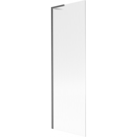 Mexen Next L paroi de baignoire 1 volet 60 x 150 cm, rayures, gris arme brossé - 895-060-000-03-09-66