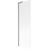 Mexen Next L Badewannenfalttür 1-flügelig 60 x 150 cm, Streifen, Gun Gray gebürstet - 895-060-000-03-09-66