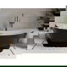 Mexen Celia vrijstaande badkuip 170 x 75 cm, wit/zwart, overloop gun grijs geborsteld - 52331707575-66