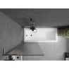 Paroi de baignoire à 1 vantail Mexen Next L 70 x 150 cm, striée, gris canon brossé – 895-070-000-03-09-66