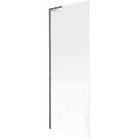 Mexen Next L Badewannenfaltwand 1-flügelig 70 x 150 cm, Streifen, gebürstet in Gun Gray - 895-070-000-03-09-66
