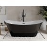 Mexen Celia baignoire autoportante 170 x 75 cm, blanche/noire, trop-plein noir - 52331707575-70