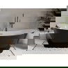 Mexen Celia vrijstaand bad 170 x 75 cm, wit/zwart, overloop gun metal - 52331707575-95