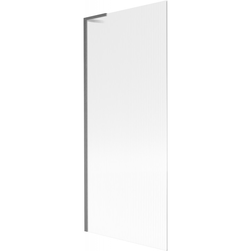 Mexen Next L Badewannen-Faltwand 1-flügelig 80 x 150 cm, Streifen, gun grau gebürstet - 895-080-000-03-09-66
