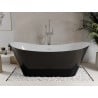 Mexen Celia freestanding bath 170 x 75 cm, white/black, brushed nickel overflow - 52331707575-97