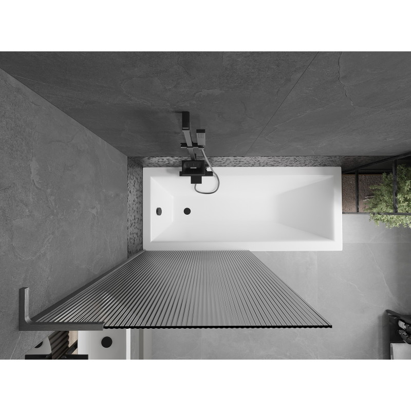 Mexen Next L vannie vahe 1-tiibne 90 x 150 cm, triibuline, gun gray harjatud - 895-090-000-03-09-66