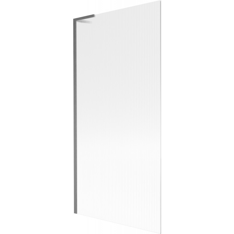 Mexen Next L badwand paneel 1-delig 90 x 150 cm, strepen, geborsteld gun grijs - 895-090-000-03-09-66