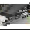 Mexen Next L badwand scherm 1-delig 100 x 150 cm, strepen, gepolijst kanon grijs - 895-100-000-03-09-66