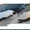 Mexen Luna freistehende Badewanne 150 x 75 cm, weiß/schwarz, Überlauf chrom - 52031507575-01