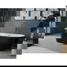 Mexen Luna vrijstaande badkuip 160 x 75 cm, wit/zwart, chrom overflow - 52031607575-01