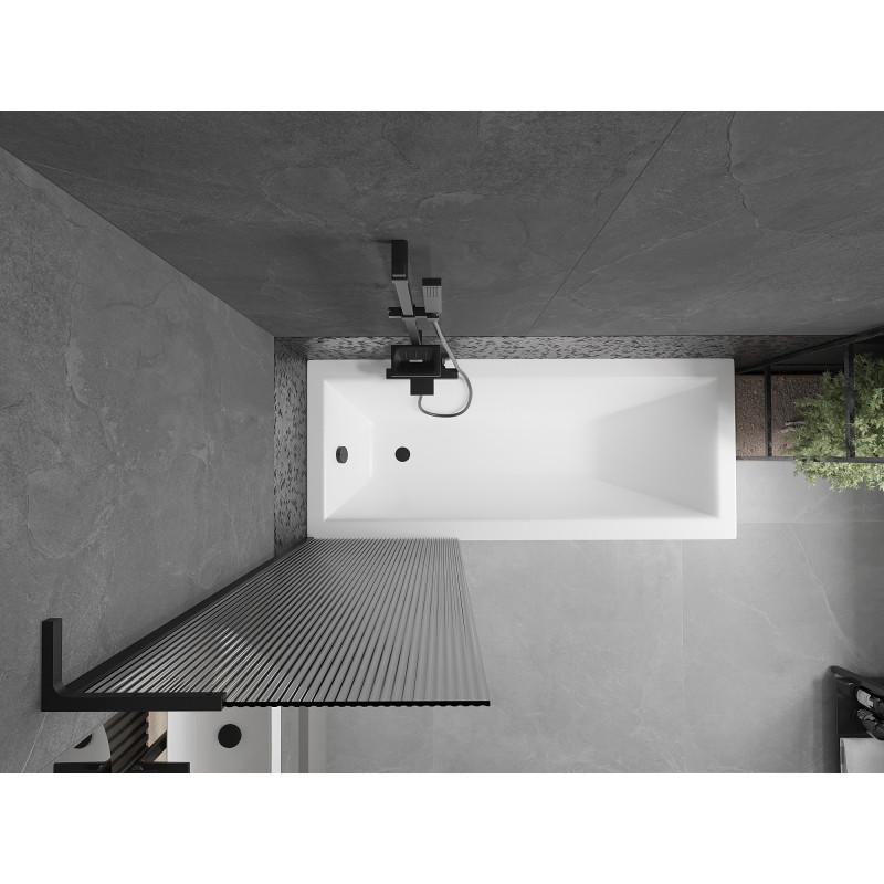 Mexen Next L vannikardina 1-tiivaline 60 x 150 cm, triibuline, must - 895-060-000-03-09-70