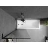Mexen Next L Bathtub Screen 1-Panel 70 x 150 cm, Stripes, Black - 895-070-000-03-09-70