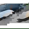 Mexen Luna vrijstaande badkuip 160 x 75 cm, wit/zwart, geborsteld koper overloop - 52031607575-65