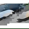 Mexen Luna freistehende Badewanne 150 x 75 cm, weiß/schwarz, Überlauf siehe gebürstet - 52031507575-97