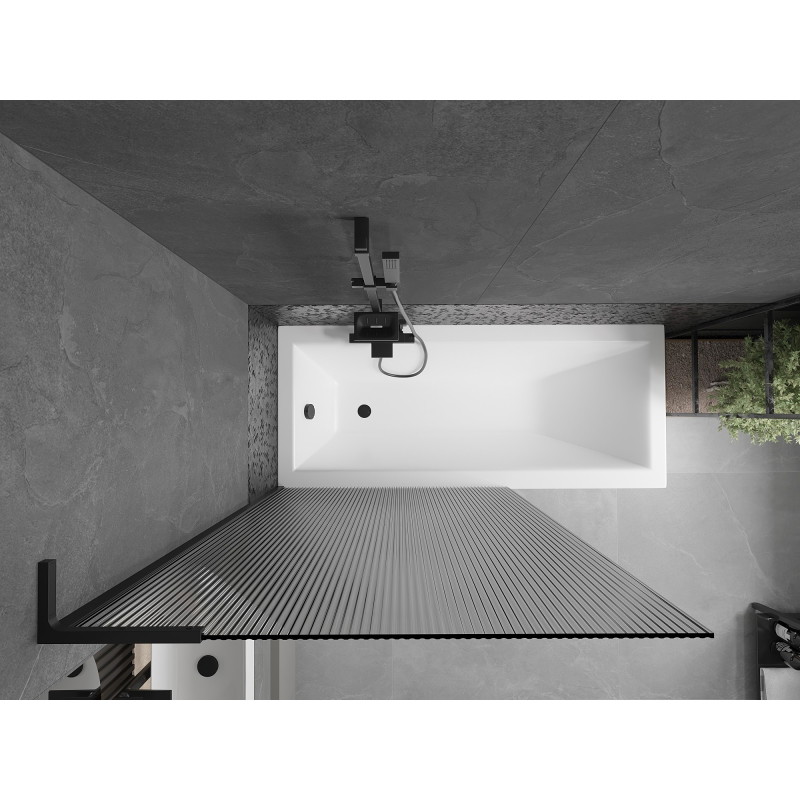 Mexen Next L vannitoa vahesein 1-klapp 100 x 150 cm, triibuline, must - 895-100-000-03-09-70