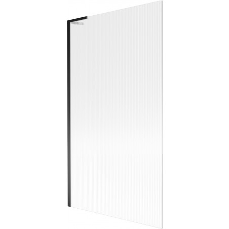 Mexen Next L Wannenfaltwand 1-flügelig 100 x 150 cm, Streifen, schwarz - 895-100-000-03-09-70
