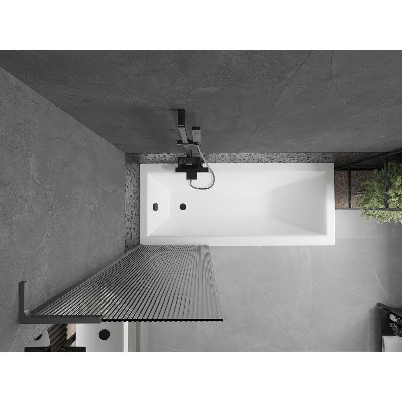 Mexen Next L pare-douche 1-volet 60 x 150 cm, rayures, métal canon - 895-060-000-03-09-95