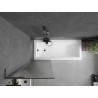 Mexen Next L 1-krilni tuš paravan 60 x 150 cm, pruge, pištoljsko siva - 895-060-000-03-09-95