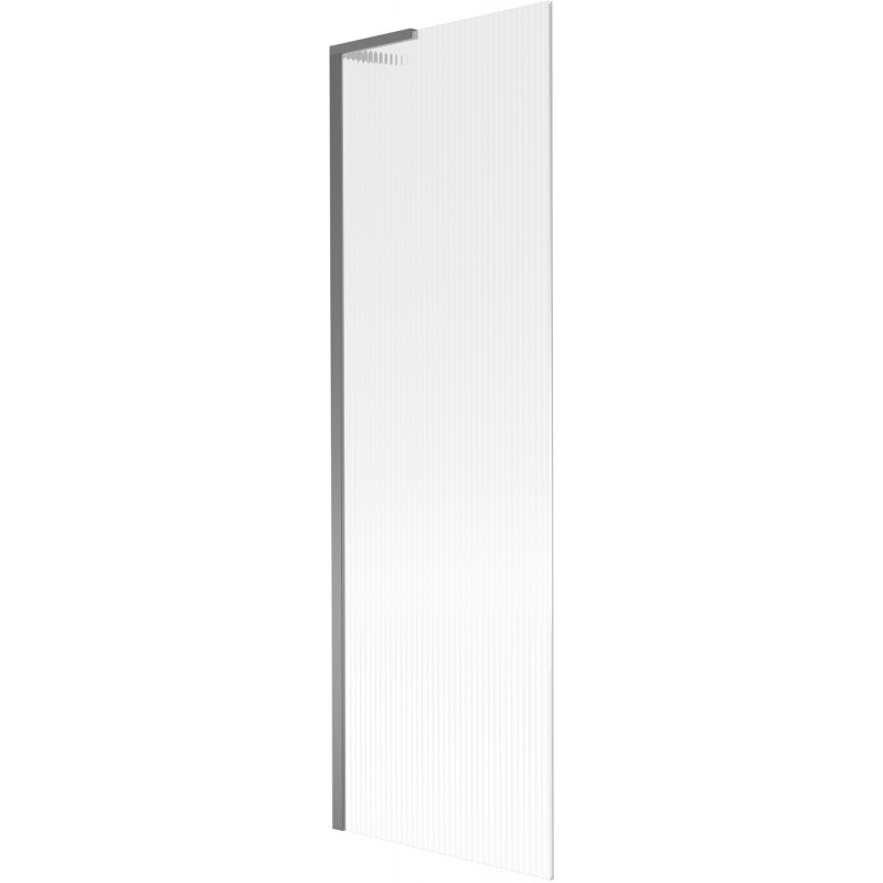 Mexen Next L paratia per vasca da bagno a 1 anta 60 x 150 cm, strisce, metallo gun - 895-060-000-03-09-95