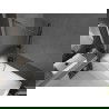 Mexen Next L Badewannenfaltwand 1-flügelig 80 x 150 cm, Streifen, Gun Metal - 895-080-000-03-09-95