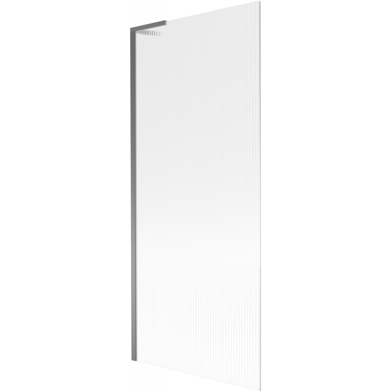 Mexen Next L Badewannenabtrennung 1-flügelig 80 x 150 cm, Streifen, Gun Metal - 895-080-000-03-09-95