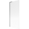 Mexen Next L Badewannenfaltwand 1-flügelig 80 x 150 cm, Streifen, Gun Metal - 895-080-000-03-09-95