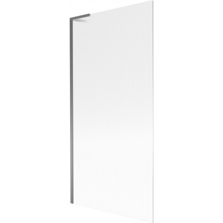 Mexen Next L mampara de bañera de 1 hoja 90 x 150 cm, rayas, metal de cañón - 895-090-000-03-09-95