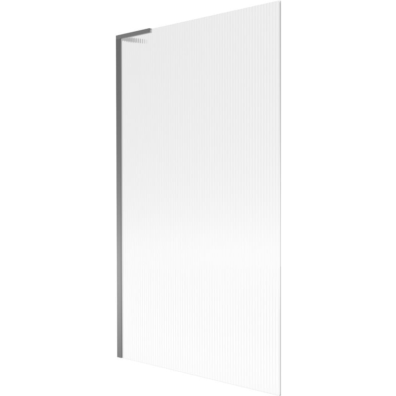 Mexen Next L paraván de bañera de 1 hoja 100 x 150 cm, rayado, gun metal - 895-100-000-03-09-95