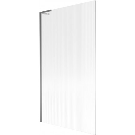 Mexen Next L paravento vasca da bagno 1-anta 100 x 150 cm, righe, gun metal - 895-100-000-03-09-95