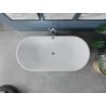 Mexen Luna freistehende Badewanne 180 x 80 cm, weiß/schwarz, mit Chromabfluss - 52031808075-01
