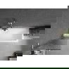 Mexen Next L Badewannenfaltwand 1-flügelig 50 x 150 cm, Streifen, gebürsteter Nickel - 895-050-000-03-09-97