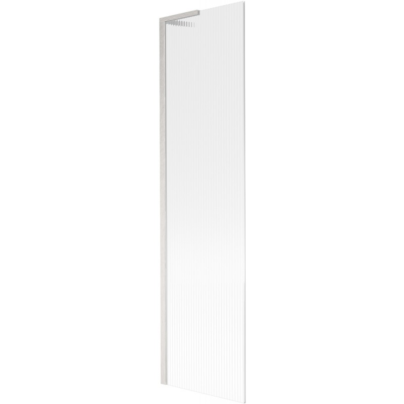 Mexen Next L Badewannenfaltwand 1-flügelig 50 x 150 cm, Streifen, gebürsteter Nickel - 895-050-000-03-09-97
