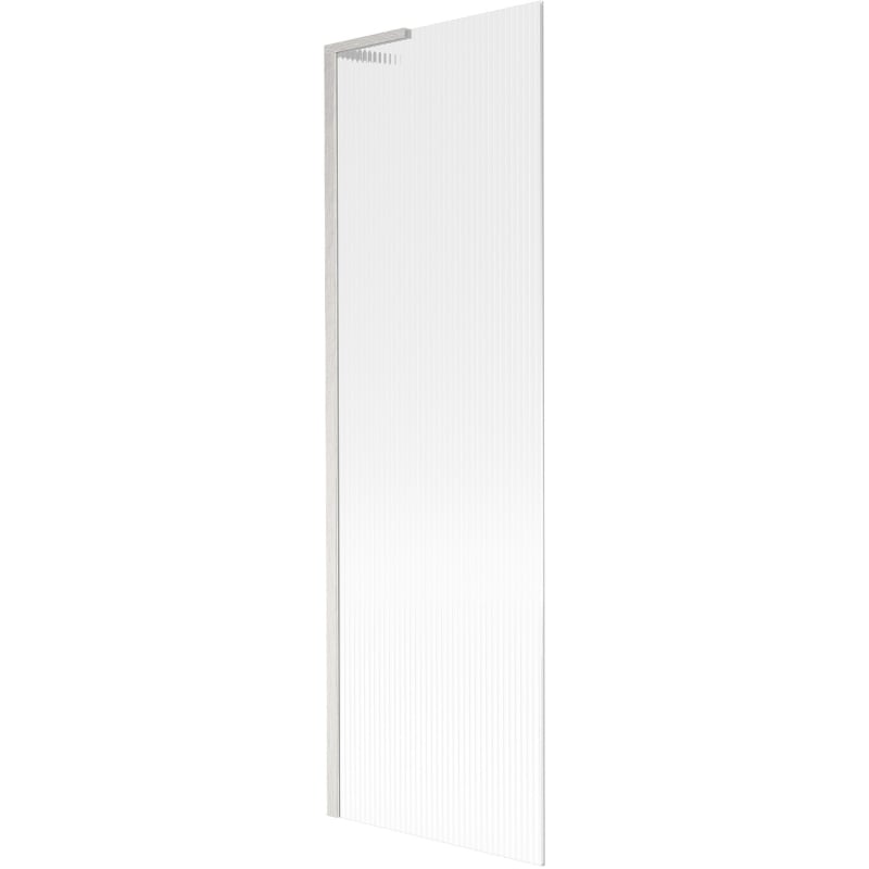 Mexen Next L jednodijelna paravana za kadu 60 x 150 cm, pruge, brušeni nikal - 895-060-000-03-09-97