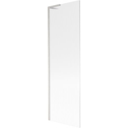 Mexen Next L jednodijelna paravana za kadu 60 x 150 cm, pruge, brušeni nikal - 895-060-000-03-09-97