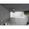 Mexen Next L vannitoapartitsioon, 1-leheline, 60 x 150 cm, triibuline, harjatud nikkel - 895-060-000-03-09-97