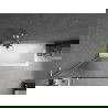 Mexen Next L Badewannenfaltwand, 1-flügelig, 70 x 150 cm, Streifen, gebürstetes Nickel - 895-070-000-03-09-97