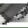 Mexen Next L Badewannenabtrennung 1-flügelig 80 x 150 cm, Streifen, gebürstetes Nickel - 895-080-000-03-09-97