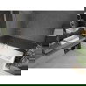 Mexen Next L Badewannenabtrennung 1-flügelig 80 x 150 cm, Streifen, gebürstetes Nickel - 895-080-000-03-09-97