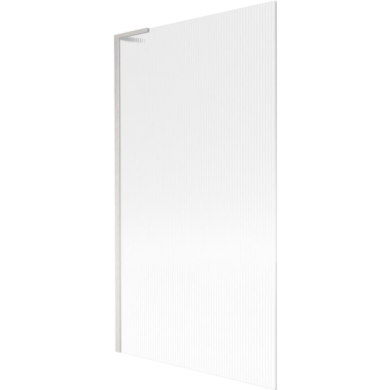 Mexen Next L parede de chuveiro de 1 folha 100 x 150 cm, listras, níquel escovado - 895-100-000-03-09-97