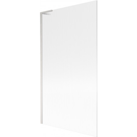 Mexen Next L παραβάν μπάνιου 1 πτέρυγα 100 x 150 cm, ρίγες, βουρτσισμένο νικέλιο