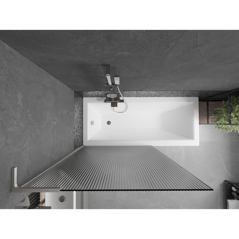Mexen Next L vannitoa vahesein 1-osaline 100 x 150 cm, triibuline, harjatud nikkel - 895-100-000-03-09-97